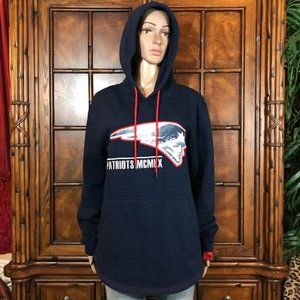 NFL Team Apparel New England Patriots MCMLX Embroidered Fleece Lined Hoodie